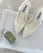 Steve Madden Bri-P Heels in White Fabric