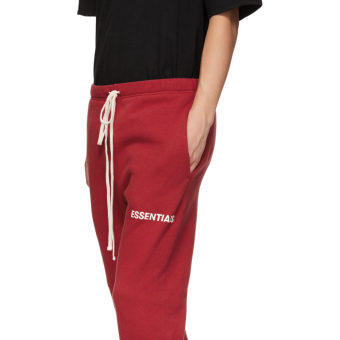 Essentials Red Logo Lounge Pants Essentials