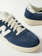 New Balance - CT500 Leather-Trimmed Suede and Nubuck Sneakers - Blue