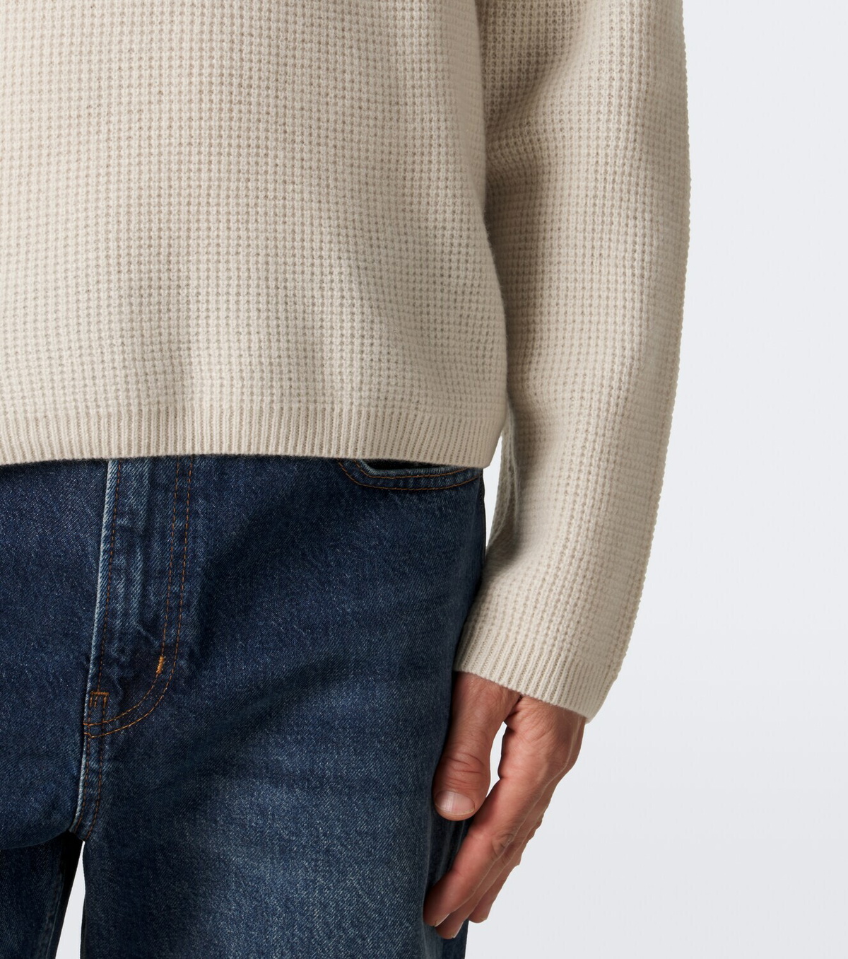 Frame Waffle-knit wool and cashmere sweater