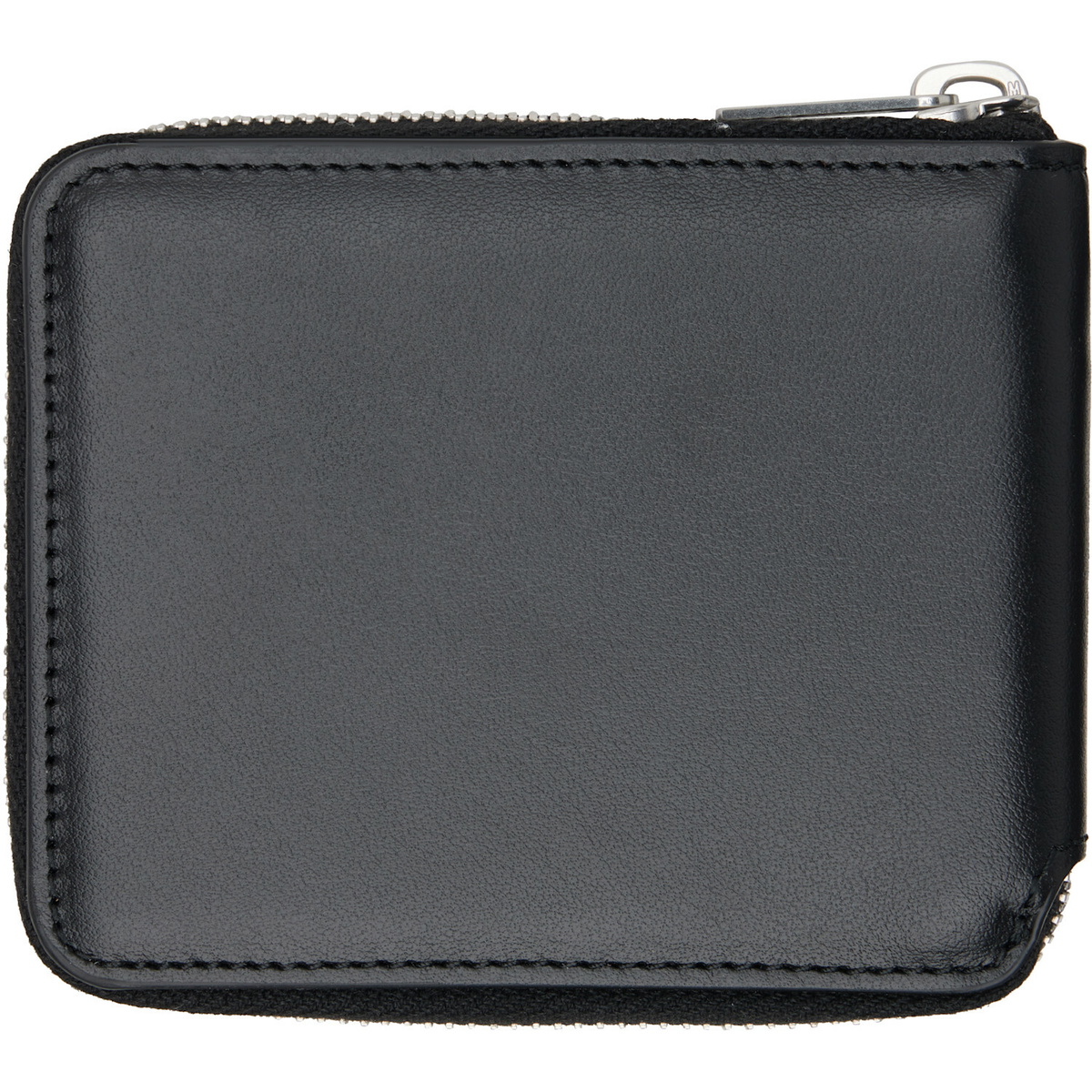 Palm Angels Black Classic Logo Zip Around Wallet