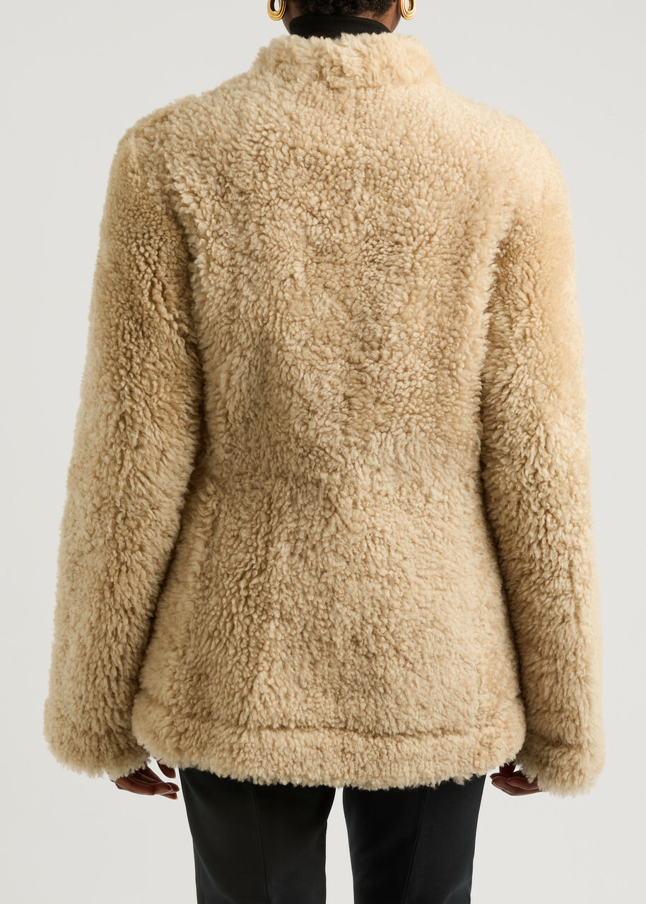 Toteme Shearling Jacket Beige