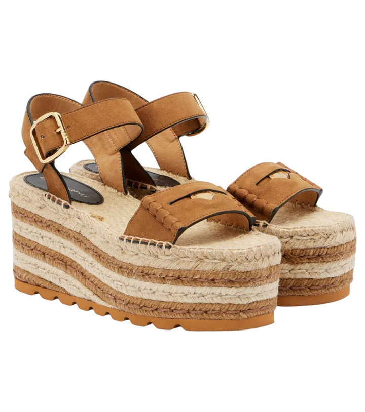 Photo: Stella McCartney Faux suede-trimmed espadrille sandals