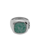 Hatton Lab x Playboy Memberhip Ring in Silver/Green Jade