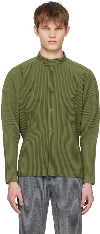 Photo: HOMME PLISSÉ ISSEY MIYAKE Khaki Monthly Color March Shirt