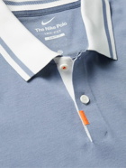 Nike Tennis - The Nike Polo Slim-Fit Dri-FIT Cotton-Blend Piqué Tennis Polo Shirt - Blue