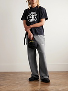 CHERRY LA - Straight-Leg Logo-Embroidered Cotton-Jersey Sweatpants - Gray