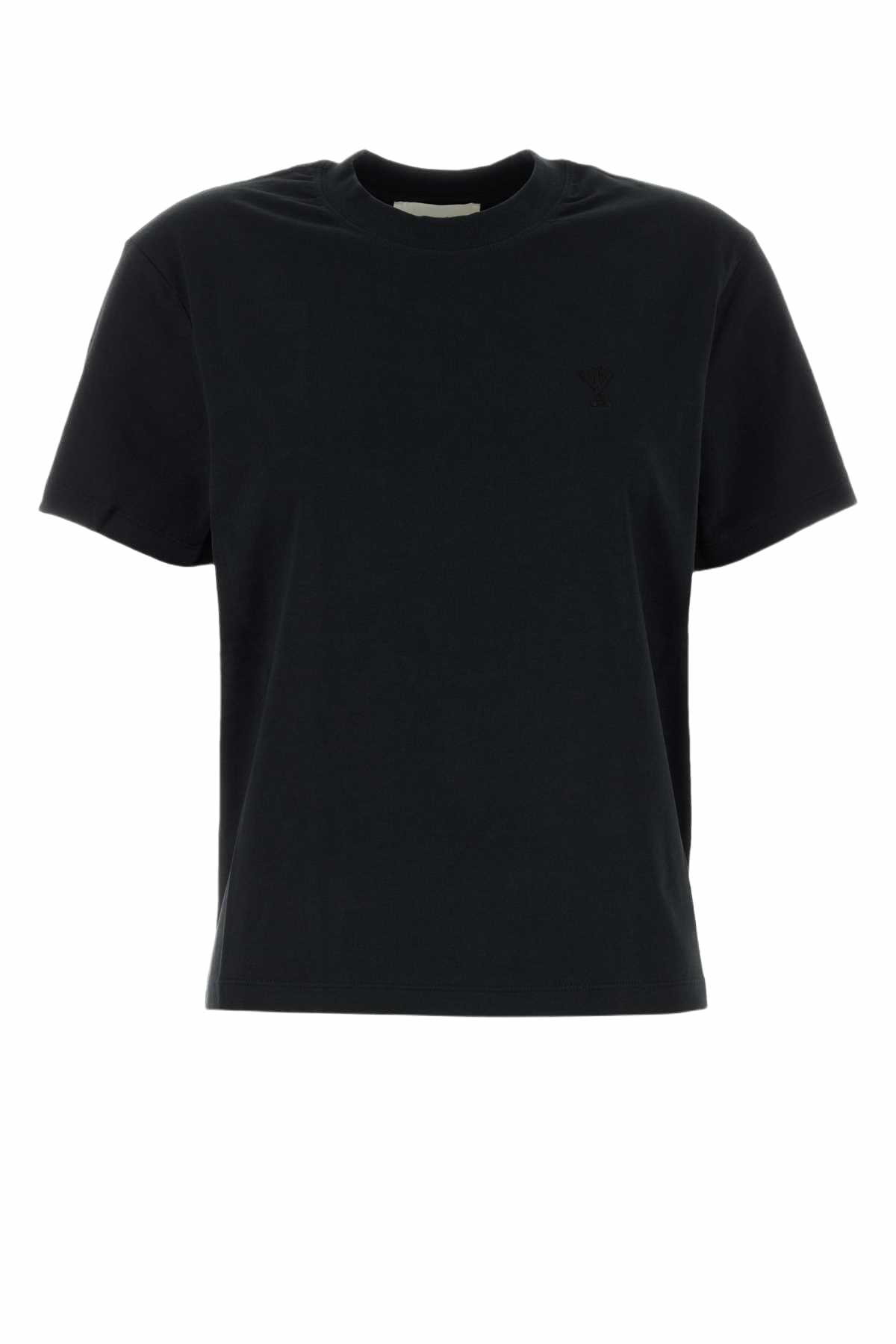 AMI Alexandre Mattiussi Black Oversized Logo Patch T-Shirt