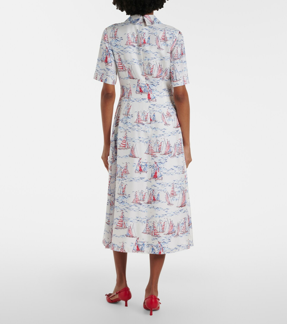 Emilia Wickstead Khloe printed wool midi dress