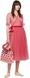 Molly Goddard Pink Layered Midi Dress