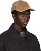 Acne Studios Brown Leather Patch Cap