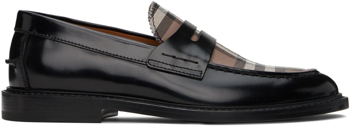 Photo: Burberry Black Vintage Check Loafers