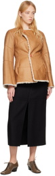 by Malene Birger Beige Albertas Shearling Reversible Jacket