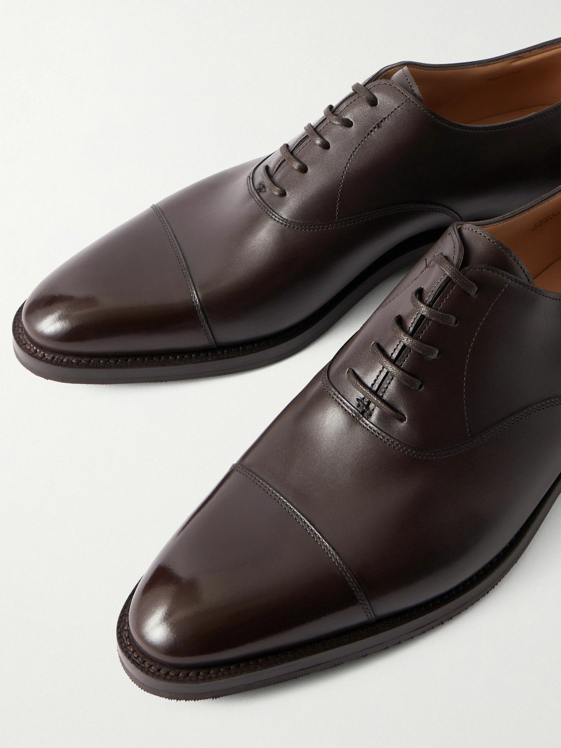 John Lobb - City II Leather Oxford Shoes - Brown