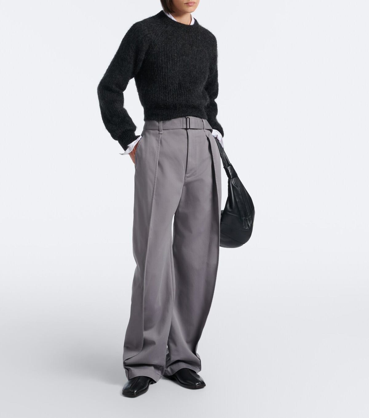 Lemaire Belted twill wide-leg pants