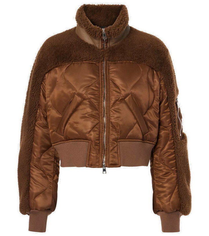 Photo: Blancha Quilted shearling bomber jacket