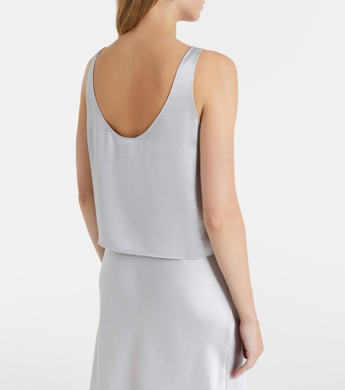 Leset Barb satin tank top