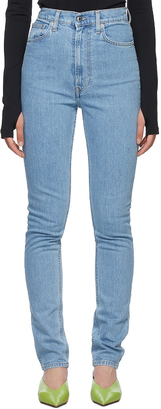 Photo: Helmut Lang Blue Hi Spikes Jeans
