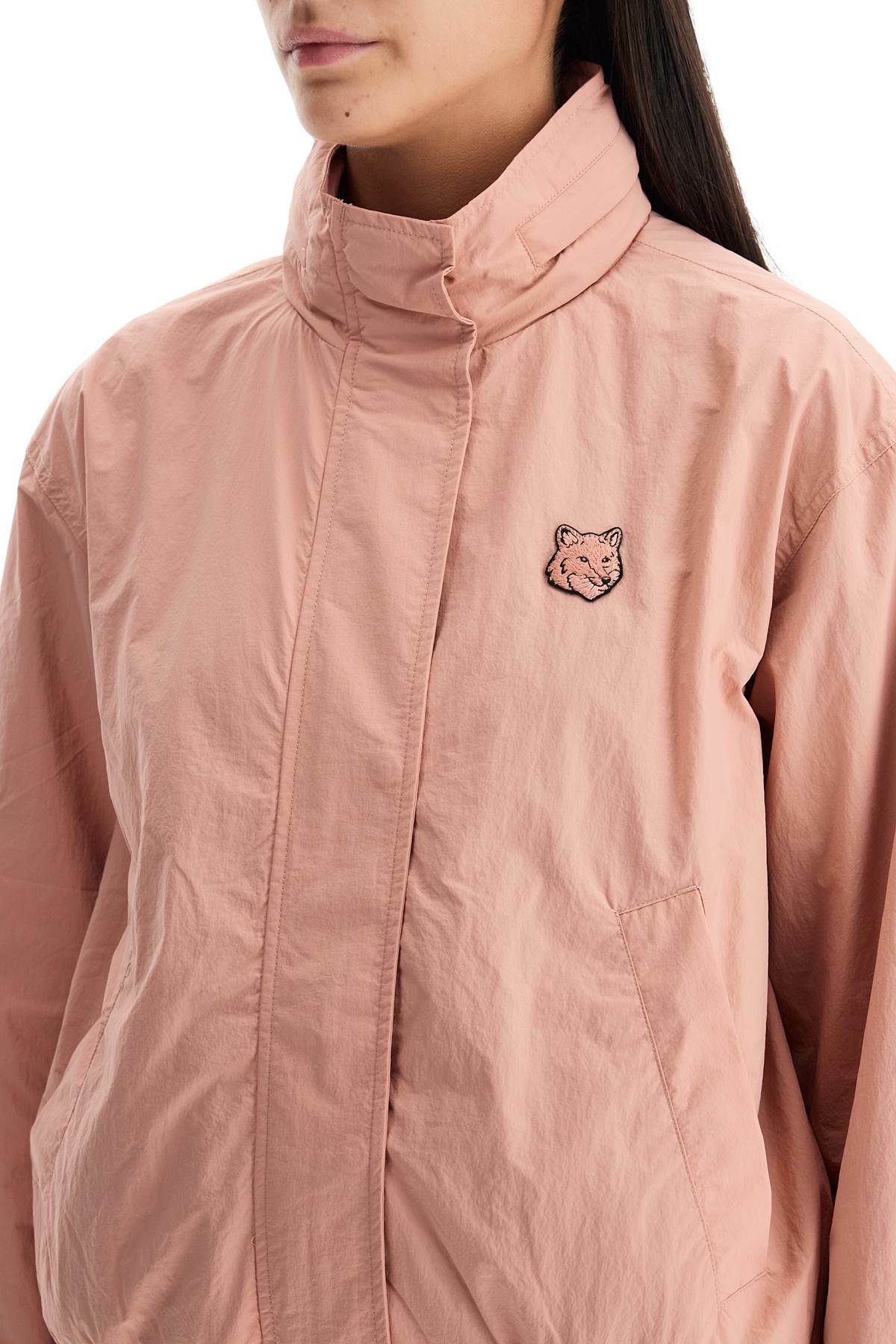 MAISON KITSUNE bold fox head windbreaker jacket Pink Maison Kitsune