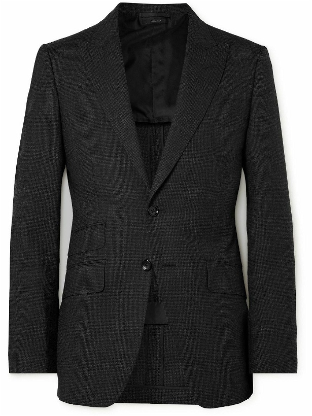 Photo: TOM FORD - O'Connor Slim-Fit Checked Wool Suit Jacket - Black