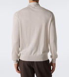 Agnona Wool, silk and cashmere polo sweater