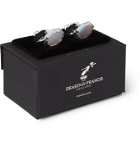 DEAKIN & FRANCIS - Rhodium-Plated Mother-of-Pearl Cufflinks - Silver