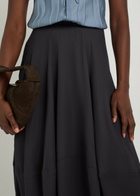 Lemaire Balloon Crepe Midi Skirt Dark Grey
