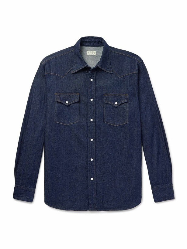Photo: KAPITAL - Husky Denim Western Shirt - Blue