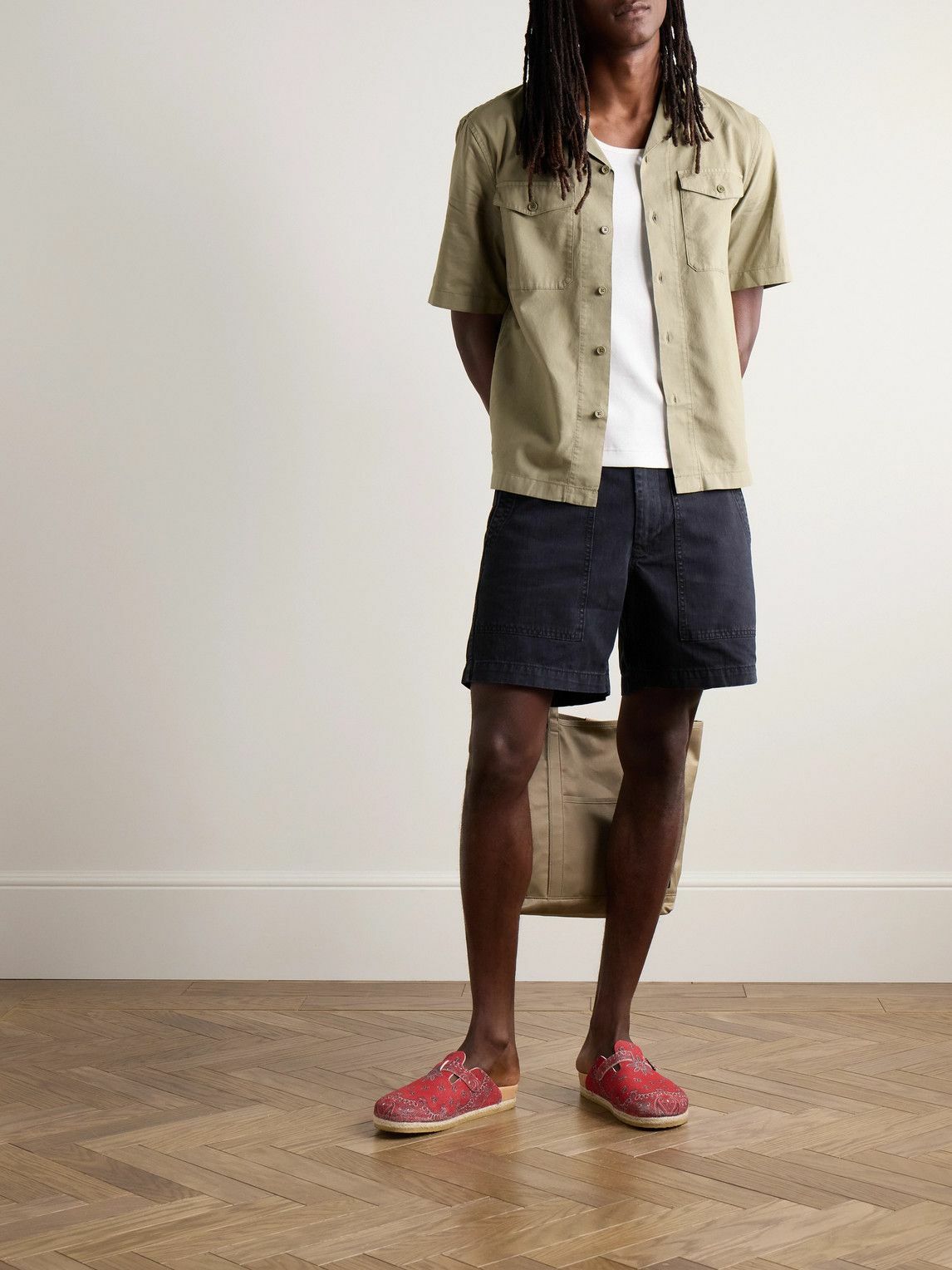 Alex Mill - Convertible-Collar Cotton-Twill Shirt - Green