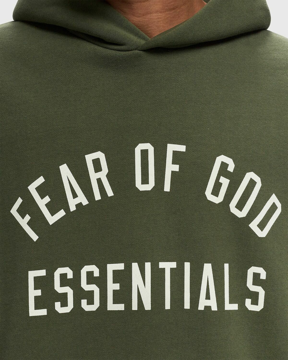 Fear Of God Essentials Fleece Hoodie Green Hoodies Fear Of
