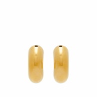 JW Anderson Women's Bumper Hoop Earrings in Gold