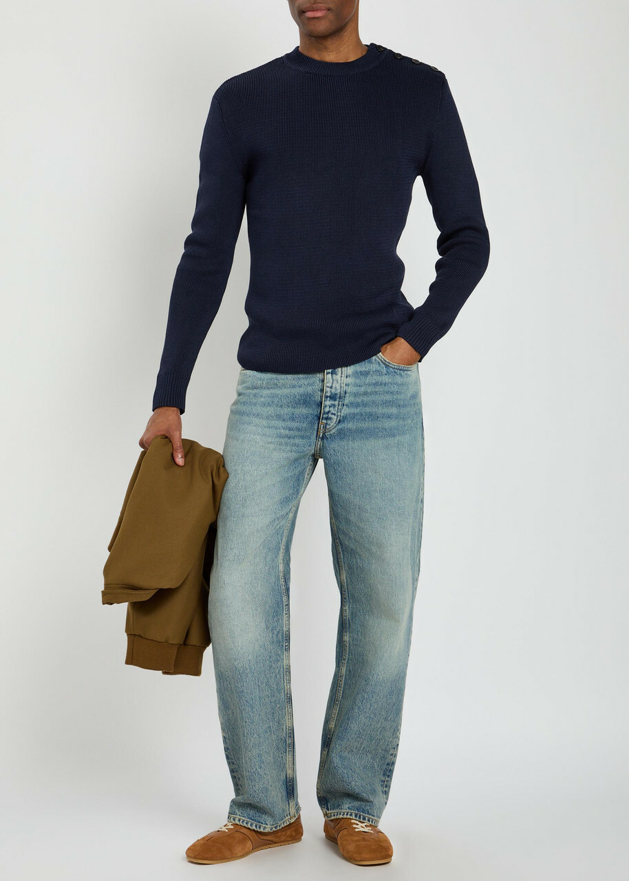 A.P.C. Marin Cotton-knit Jumper Navy