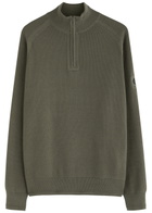 Belstaff Guide Half-zip Cotton Jumper Green