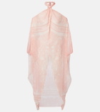 Balmain Printed silk beach dress