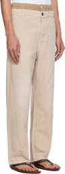 Marni Beige Layered Waistband Trousers