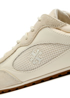 Tory Burch Field Panelled Suede Sneakers Cream