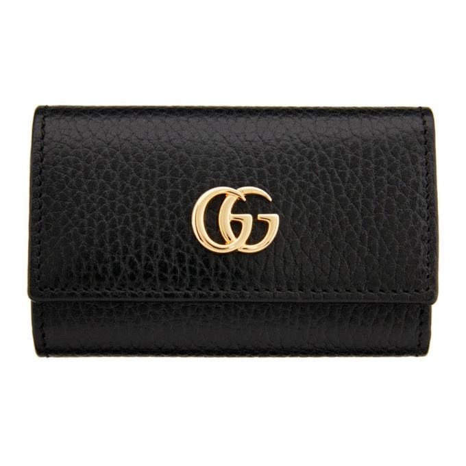Photo: Gucci Black Small GG Marmont Key Case