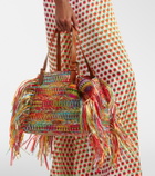 Aquazzura Trancoso fringed raffia tote bag