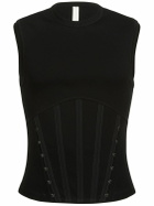 DION LEE Split Hem Organic Cotton Corset