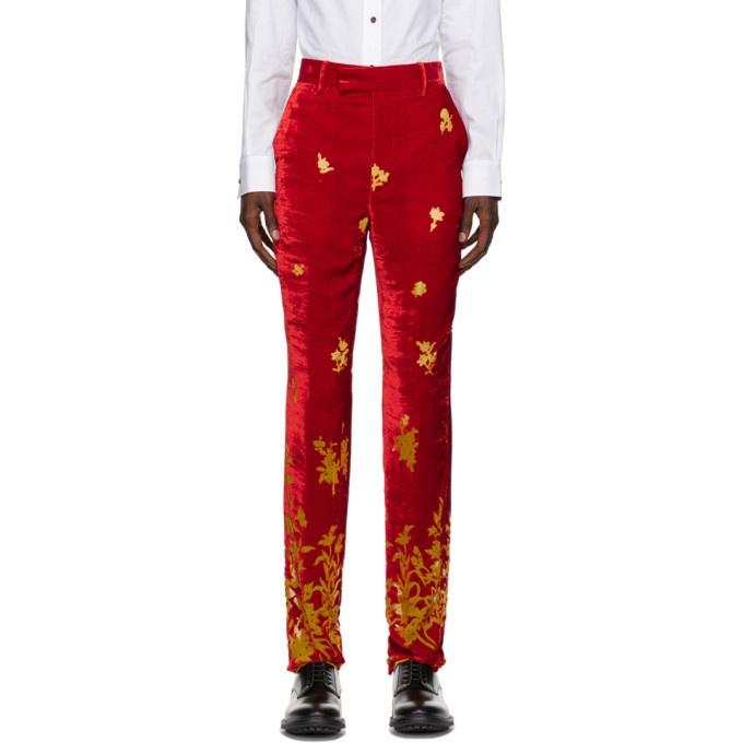 Photo: Paul Smith 50th Anniversary Red and Orange Velvet Gents Trousers