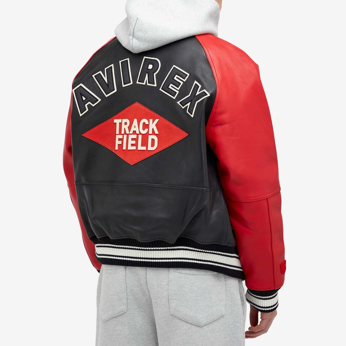 Avirex Men's Track 'N' Field Jacket in Black Avirex