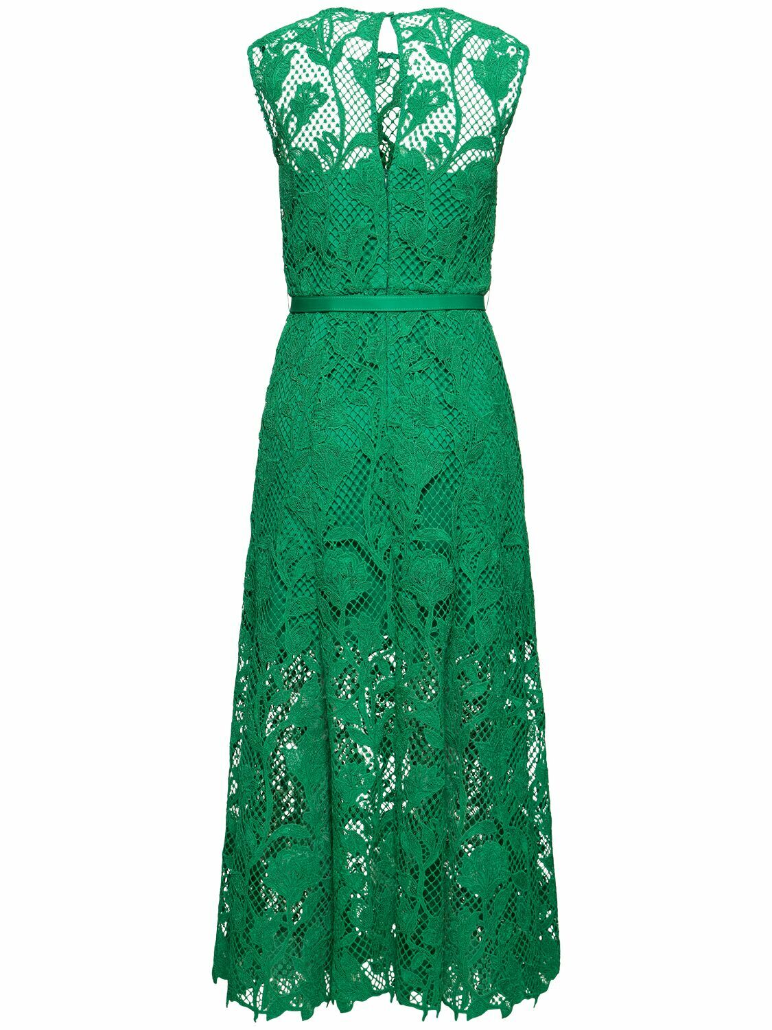 SELF-PORTRAIT Lace Sleeveless Midi Dress Self-Portrait