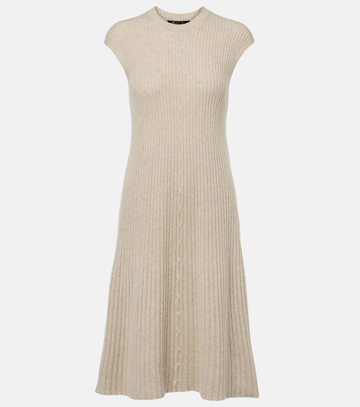 Loro Piana Ribbed-knit cashmere midi dress
