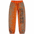Awake NY Men's Block Logo Sweat Pant in Leopard