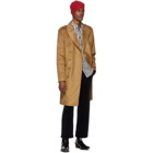 Balmain Tan Double-Breasted Coat