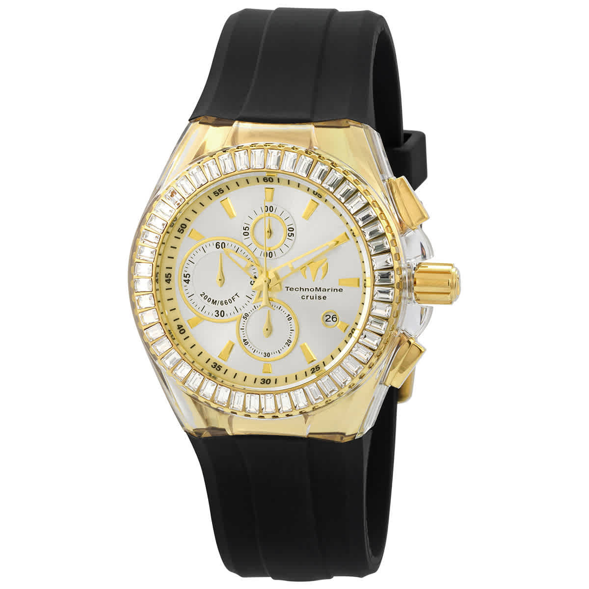 Technomarine Cruise Chronograph Quartz Crystal Silver Dial Mens Watch TM-121156