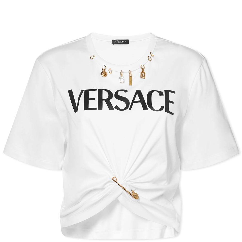 Versace Logo Tube Top in Black