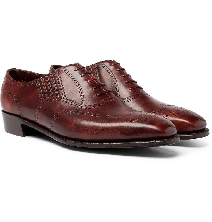 Photo: George Cleverley - Anthony Churchill Leather Oxford Brogues - Men - Brown