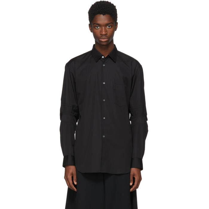 Photo: Comme des Garçons Shirt Black Poplin Shirt