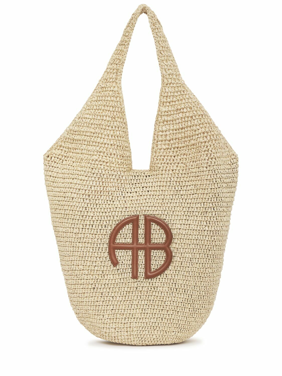 ANINE BING Large Leah Hobo Raffia Effect Bag
